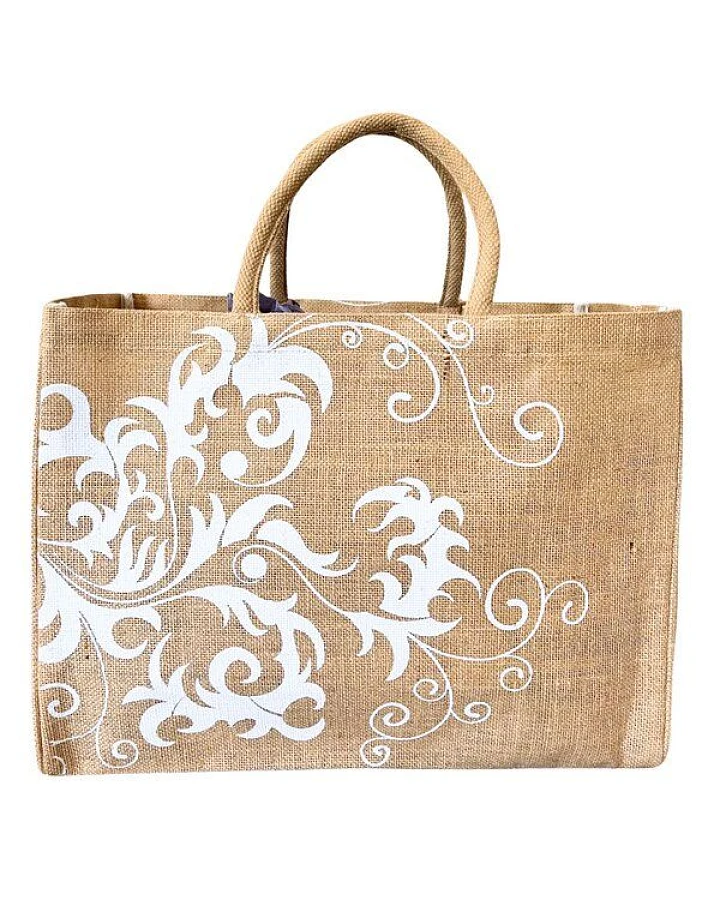 Domelo große Jute Einkaufskorb, Vegane Einkaufstasche nachhaltige Handtasche/ Shopper