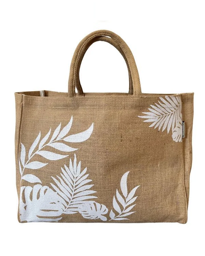 Domelo große Jute Einkaufskorb, Vegane Einkaufstasche nachhaltige Handtasche/ Shopper