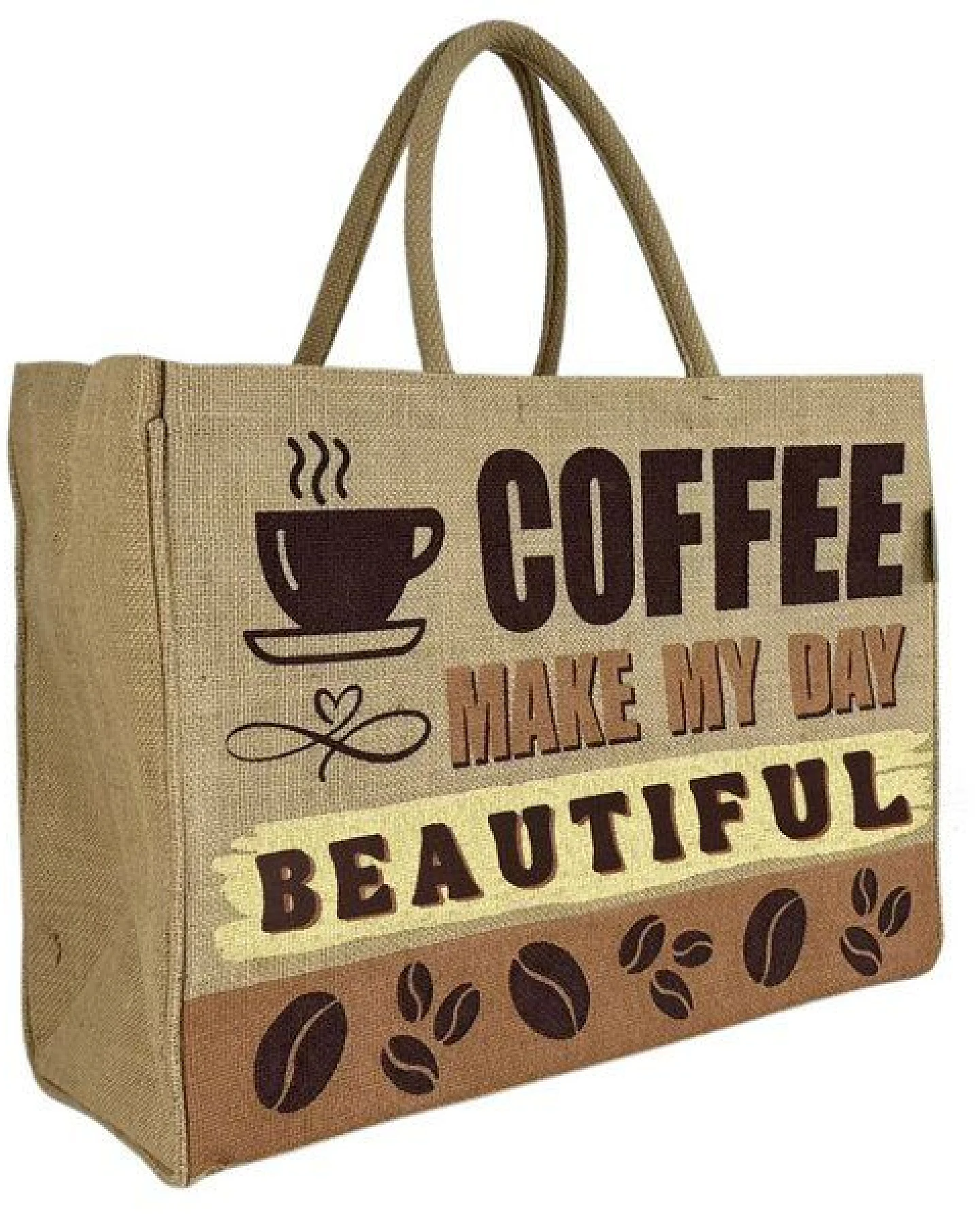 Domelo große Jute Einkaufskorb, Vegane Einkaufstasche nachhaltige Handtasche/ Shopper – Ansicht 4