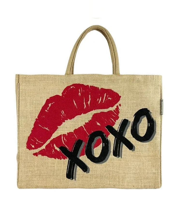Domelo große Jute Einkaufskorb, Vegane Einkaufstasche nachhaltige Handtasche/ Shopper