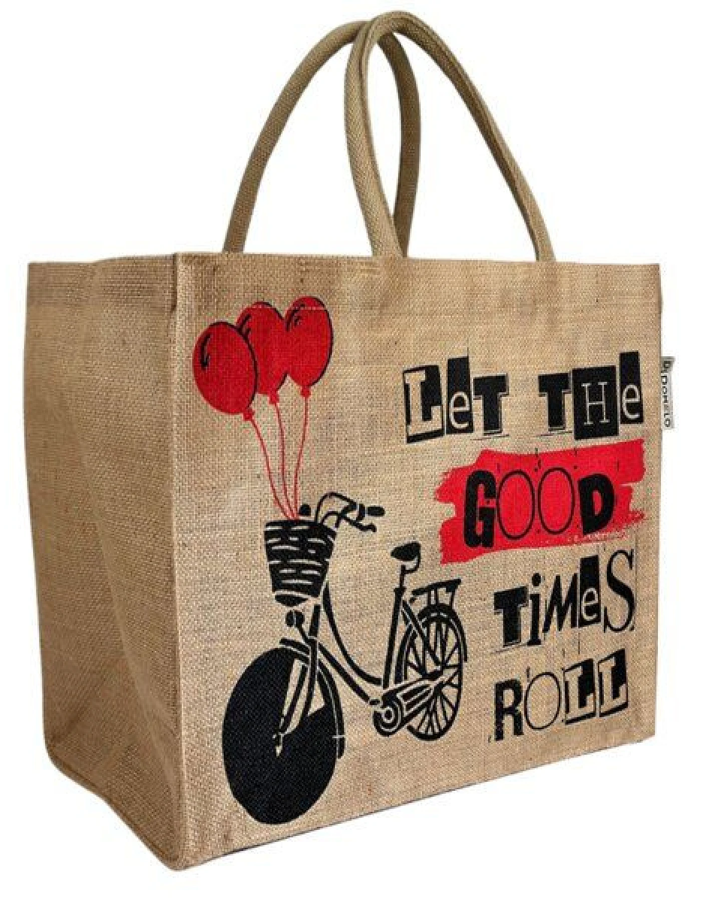 Domelo große Jute Einkaufskorb, Vegane Einkaufstasche nachhaltige Handtasche/ Shopper – Ansicht 3