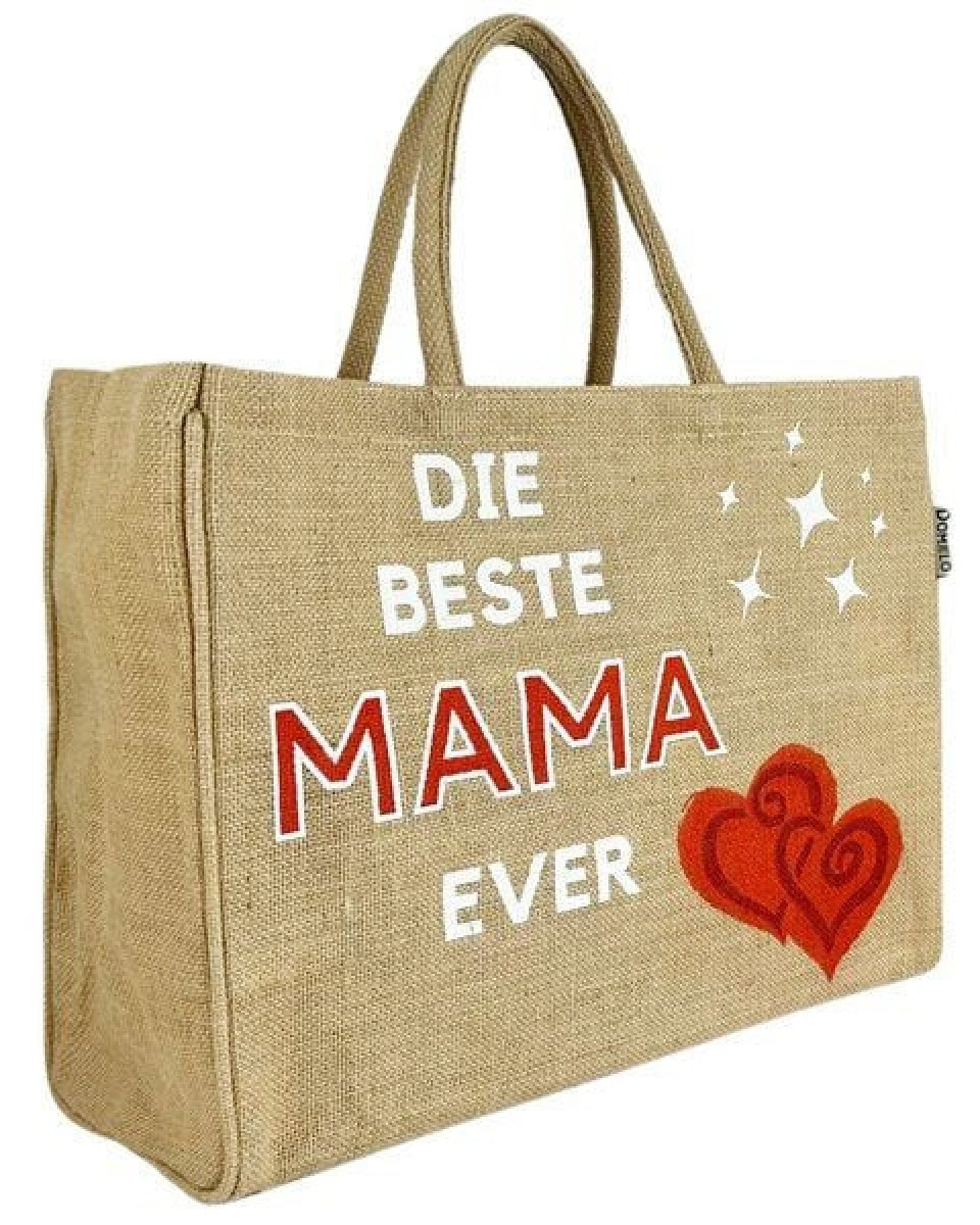 Domelo große Jute Einkaufskorb, Vegane Einkaufstasche nachhaltige Handtasche/ Shopper – Ansicht 3
