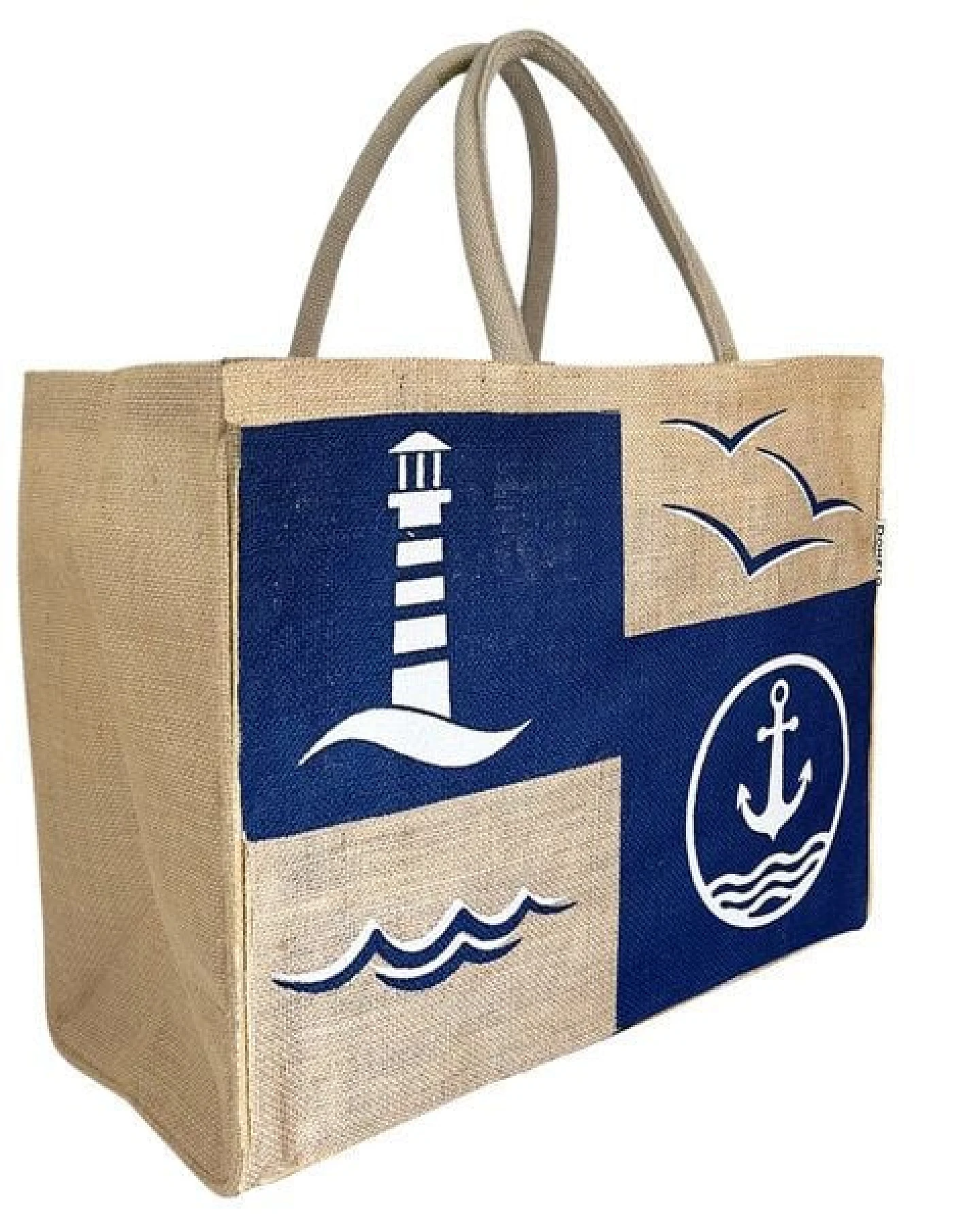 Domelo große Jute Einkaufskorb, Vegane Einkaufstasche nachhaltige Handtasche/ Shopper – Ansicht 3