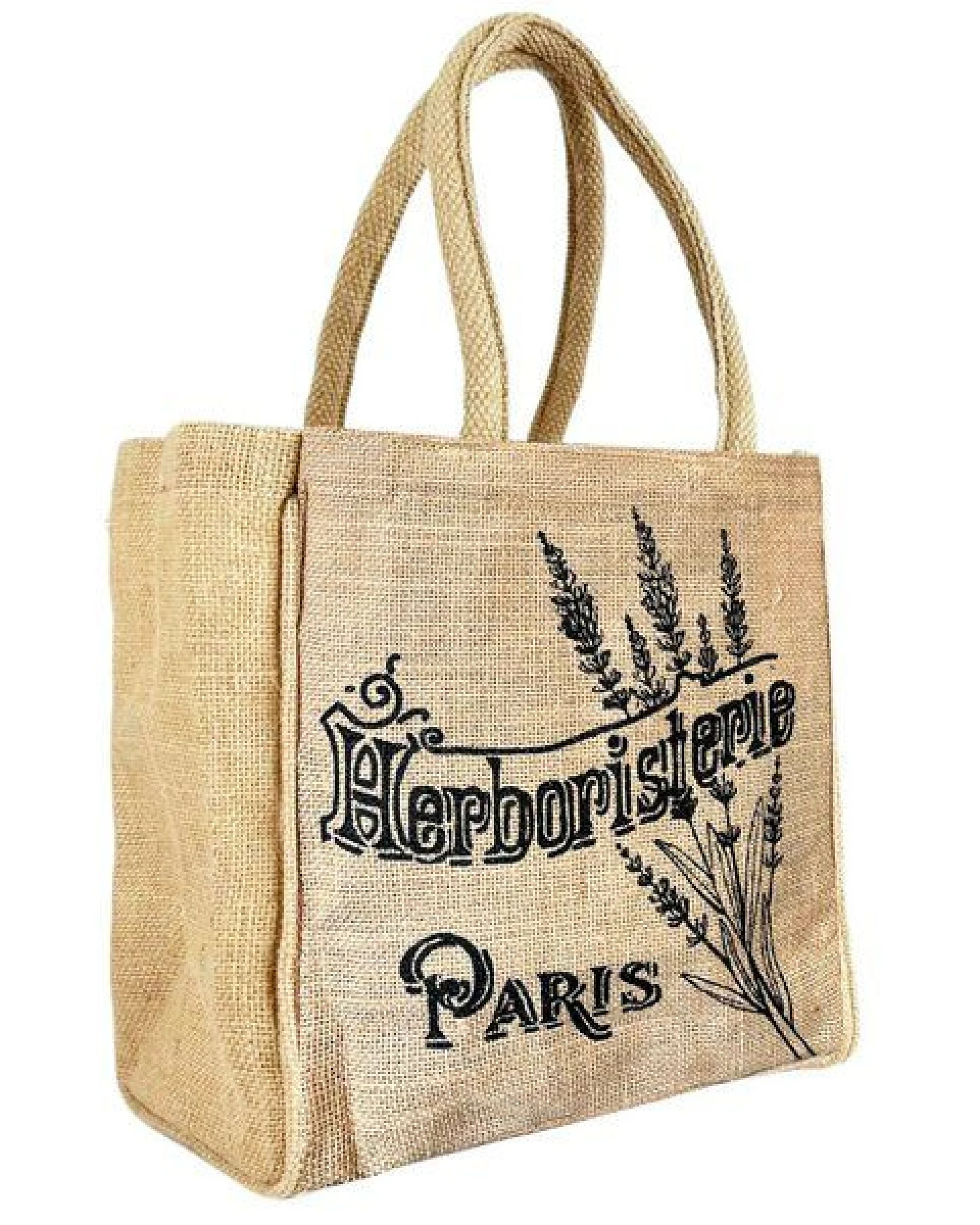 Domelo Jute Handtasche kleine Jutetasche vegane Einkaufskorb mini Tragetasche – Ansicht 3