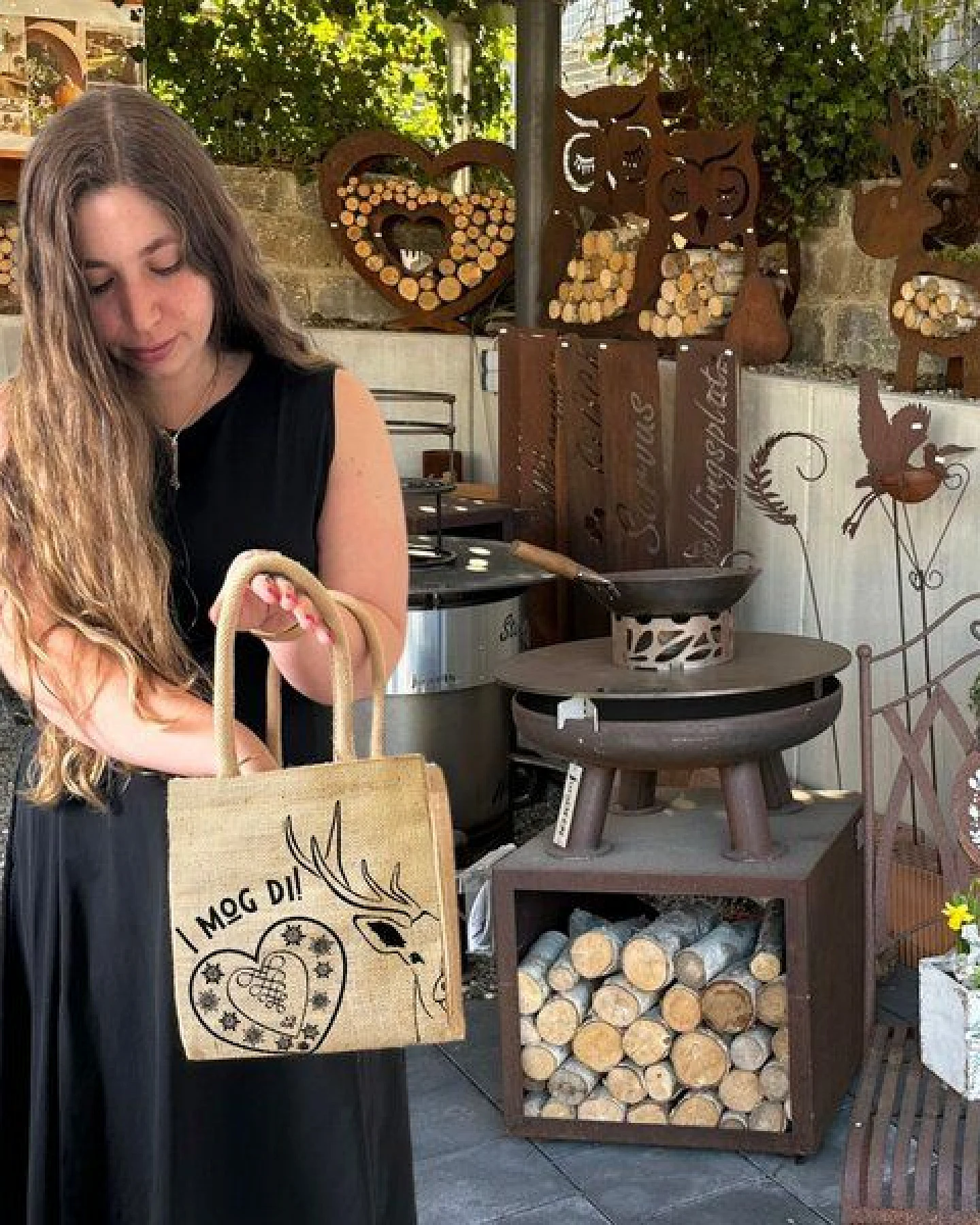 Domelo Jute Handtasche kleine Jutetasche vegane Einkaufskorb mini Tragetasche – Ansicht 2