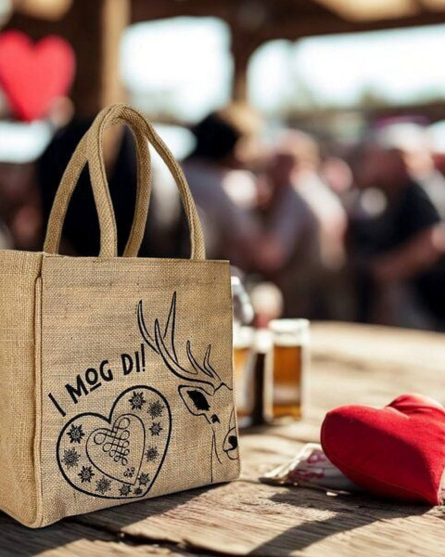 Domelo Jute Handtasche kleine Jutetasche vegane Einkaufskorb mini Tragetasche – Ansicht 4