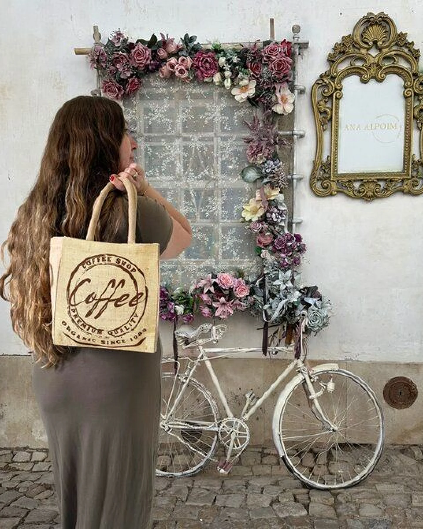 Domelo Jute Handtasche kleine Jutetasche vegane Einkaufskorb mini Tragetasche – Ansicht 2