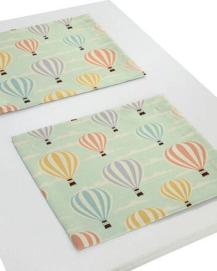 Nature by Adam Tischset 2er Pack aus 100% Bio-Baumwolle - Made in Germany - Balloons