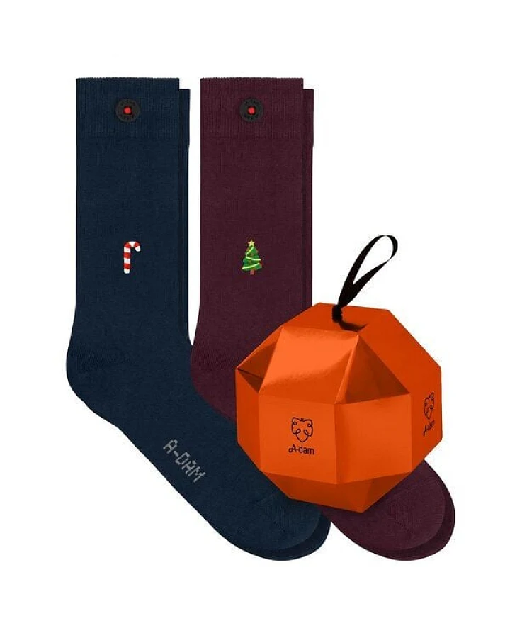 A-Dam 2er Socken-Box Be Merry