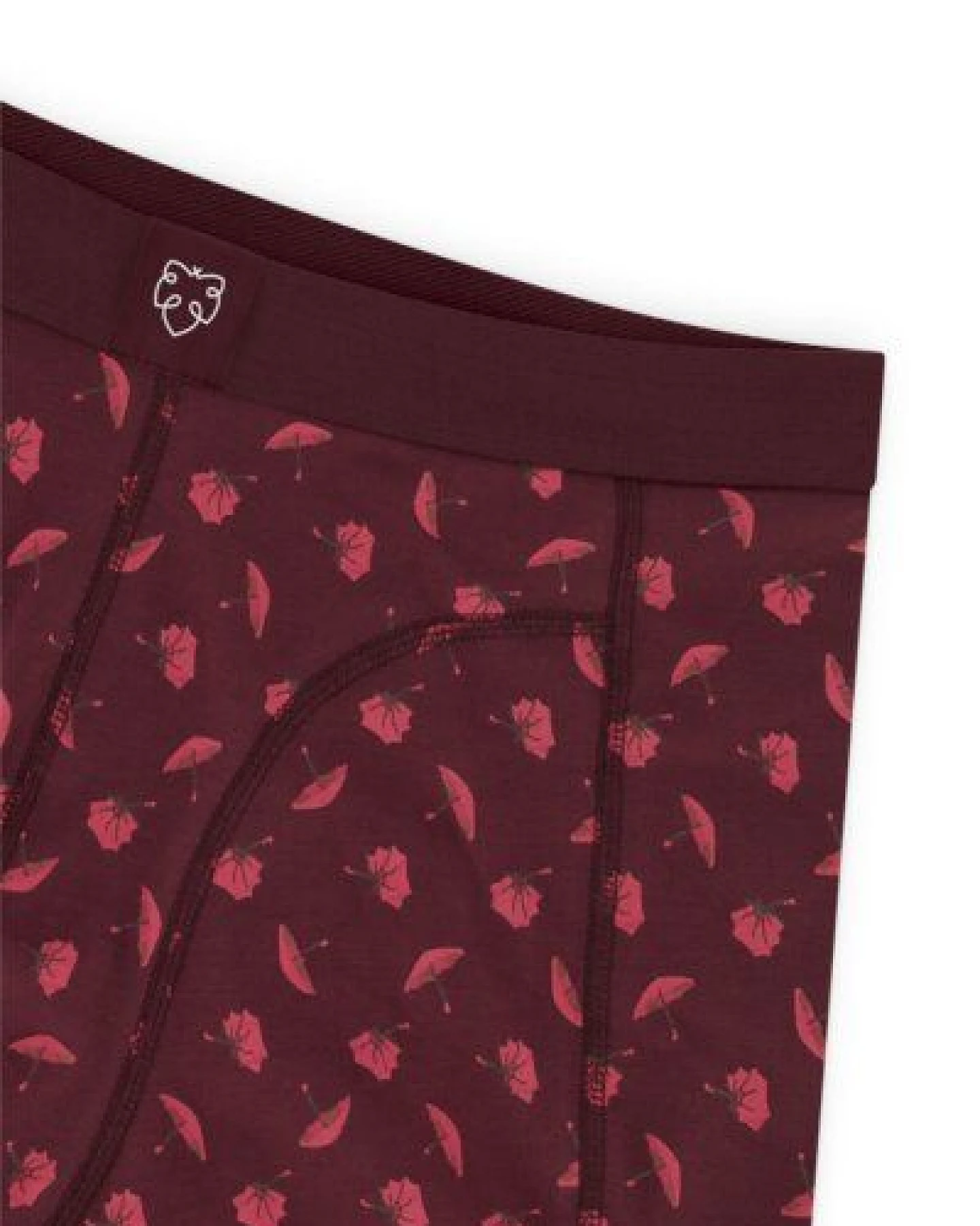 A-Dam Dunkelrote Boxer-Briefs Umbrellas – Ansicht 3