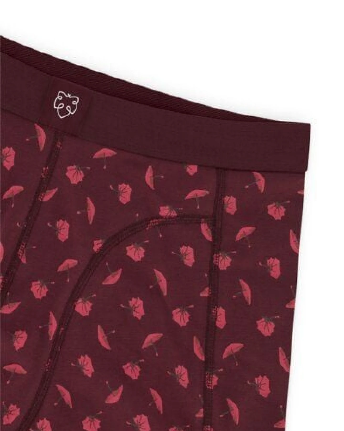A-Dam Dunkelrote Boxer-Briefs Umbrellas – Ansicht 3