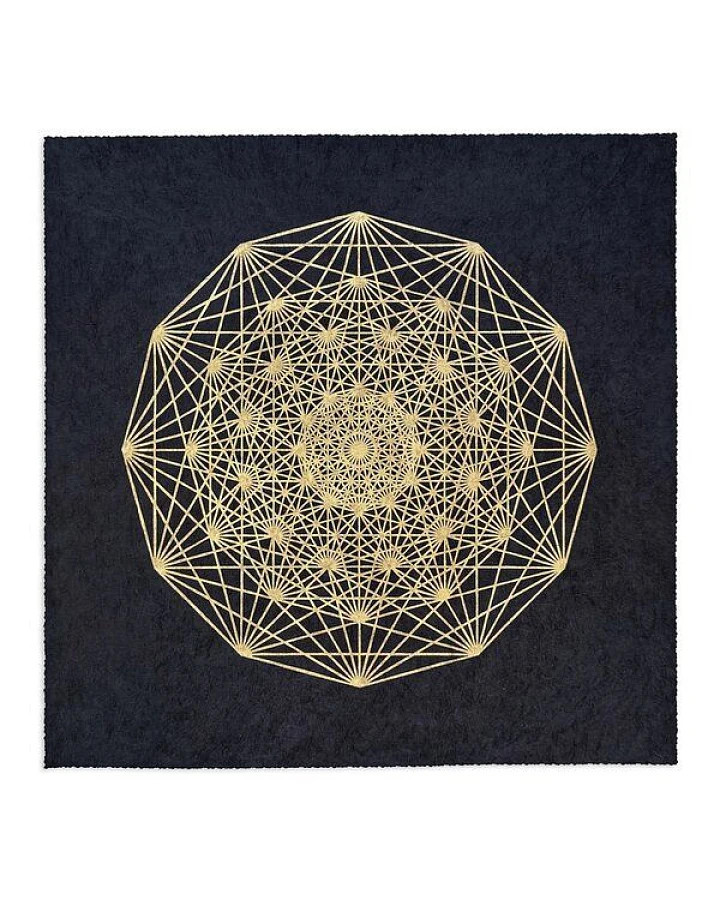 Veskor Cassiopeia DEMIHEPTERAKT Heilige Geometrie Linoldruck