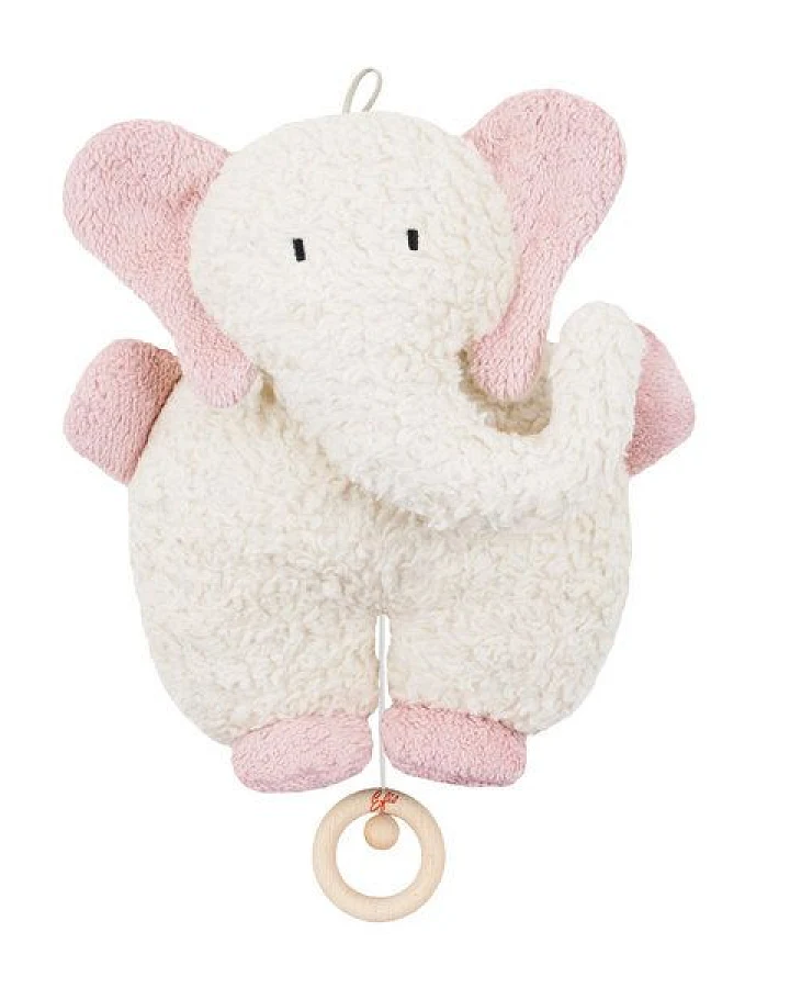 Efie Spieluhr Elefant rosa, kbA (organic), Made in Germany