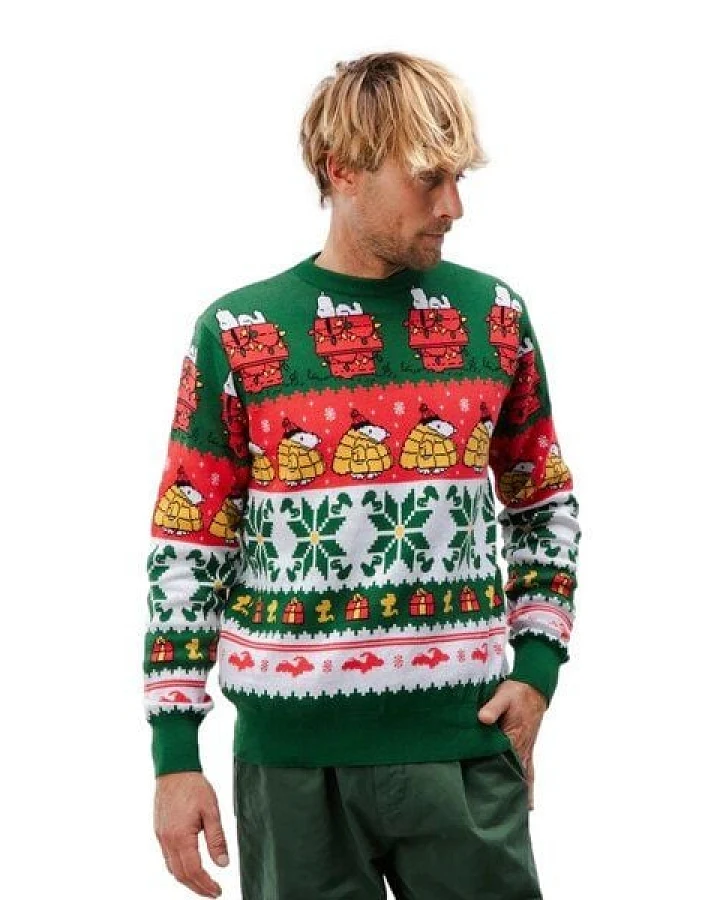 Brava Fabrics Strickpullover Peanuts Xmas Multicolor