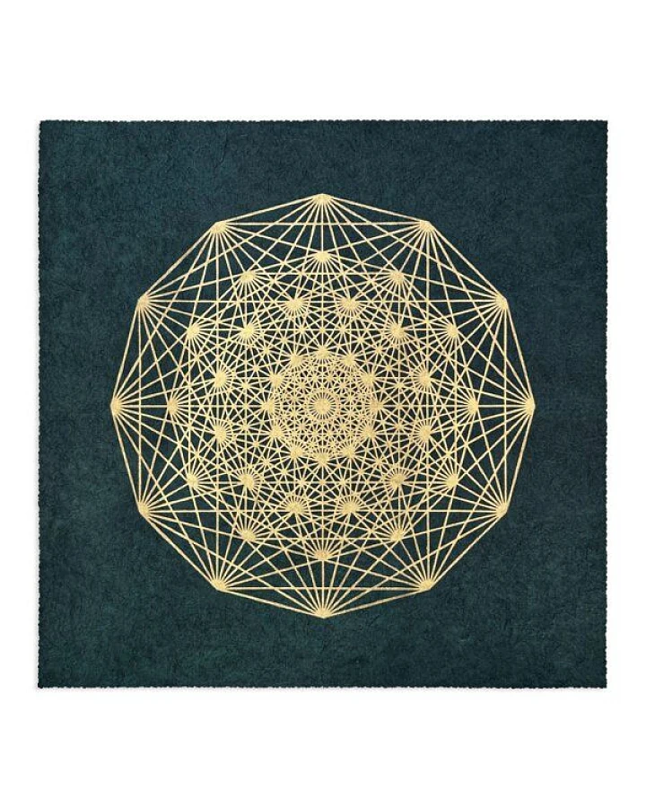 Veskor Cassiopeia DEMIHEPTERAKT Heilige Geometrie Linoldruck