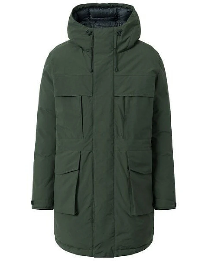 KnowledgeCotton Apparel Wattierte Jacke APEX CANVAS long padded coat