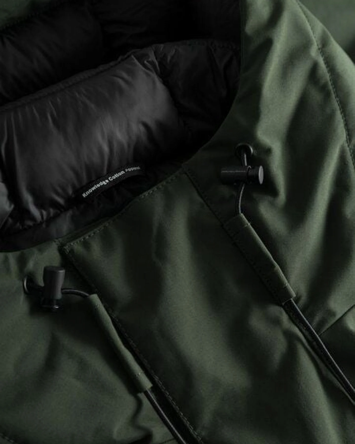 KnowledgeCotton Apparel Wattierte Jacke APEX CANVAS long padded coat – Ansicht 3