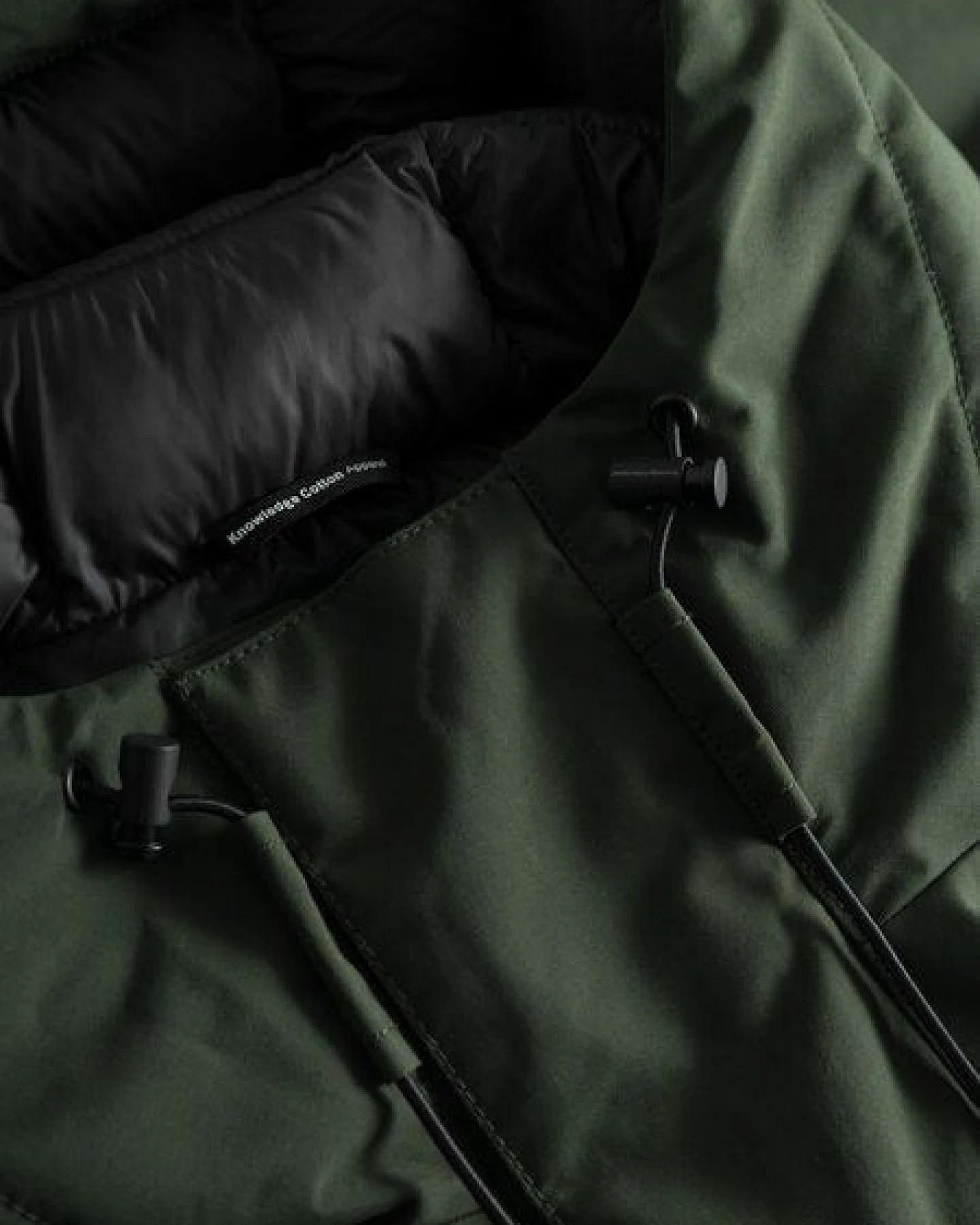 KnowledgeCotton Apparel Wattierte Jacke APEX CANVAS long padded coat – Ansicht 3