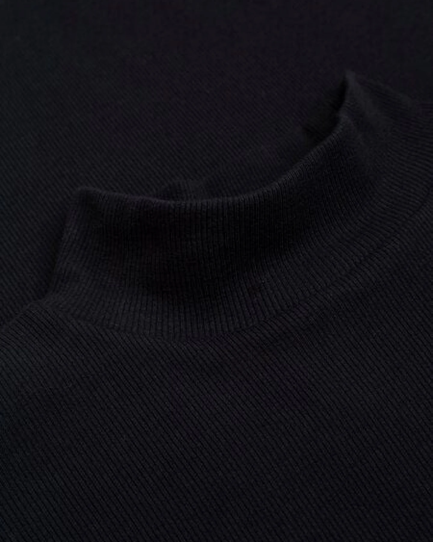 KnowledgeCotton Apparel Ripp-Longsleeve High Neck – Ansicht 4