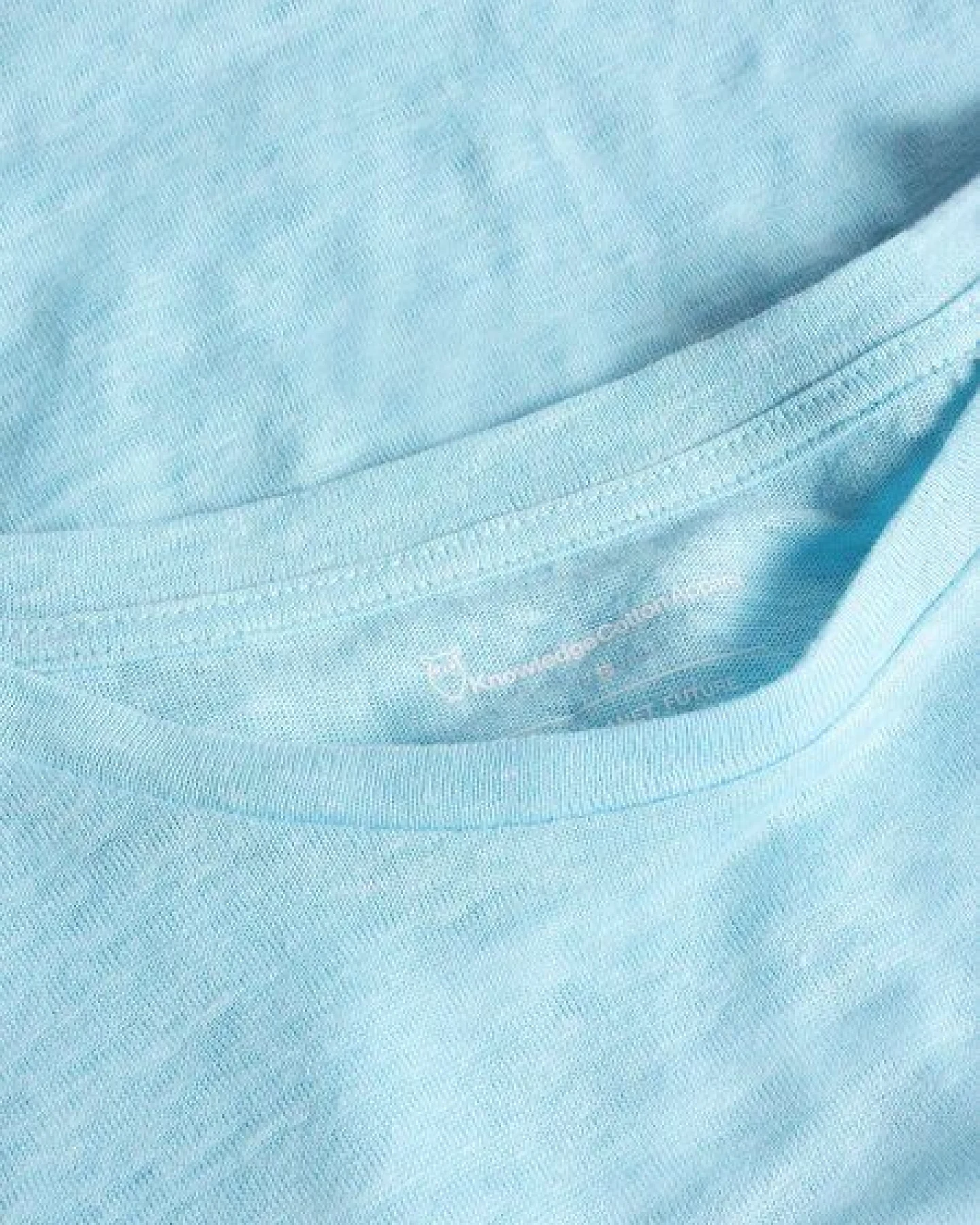 KnowledgeCotton Apparel T-Shirt Loose Fold Up Linen – Ansicht 3