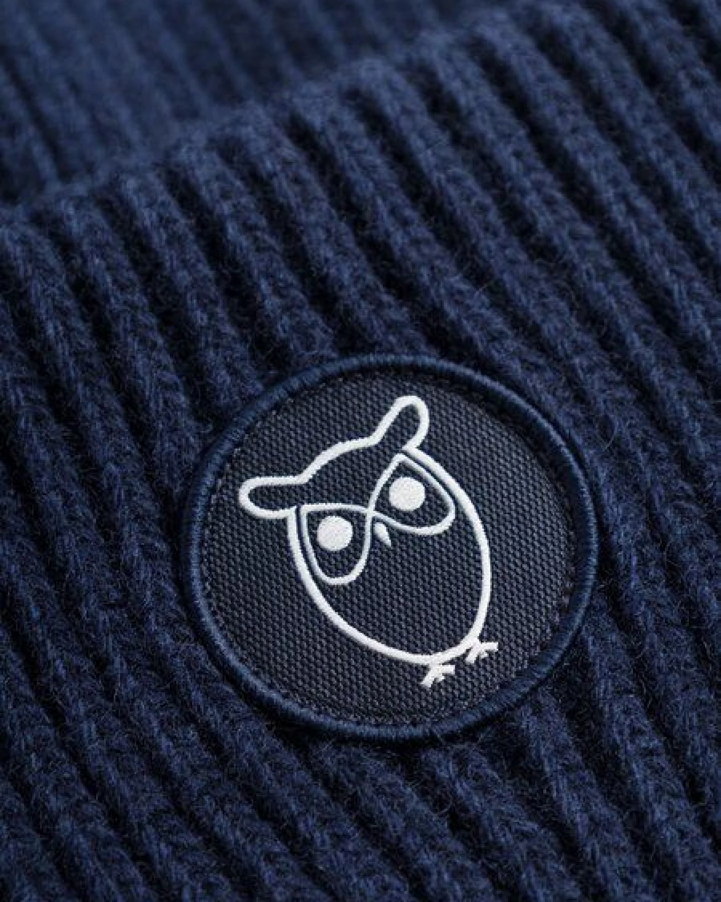 KnowledgeCotton Apparel Big Rib Beanie-Mütze aus Lammwolle – Ansicht 2