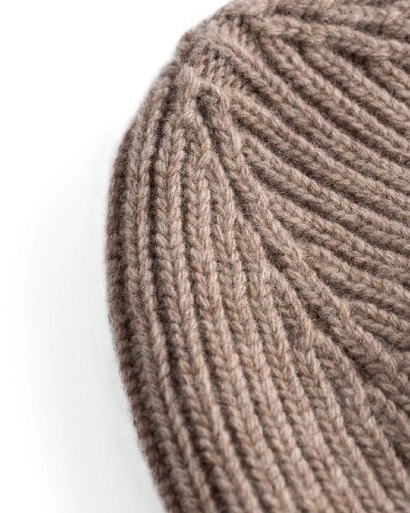 KnowledgeCotton Apparel Big Rib Beanie-Mütze aus Lammwolle – Ansicht 4