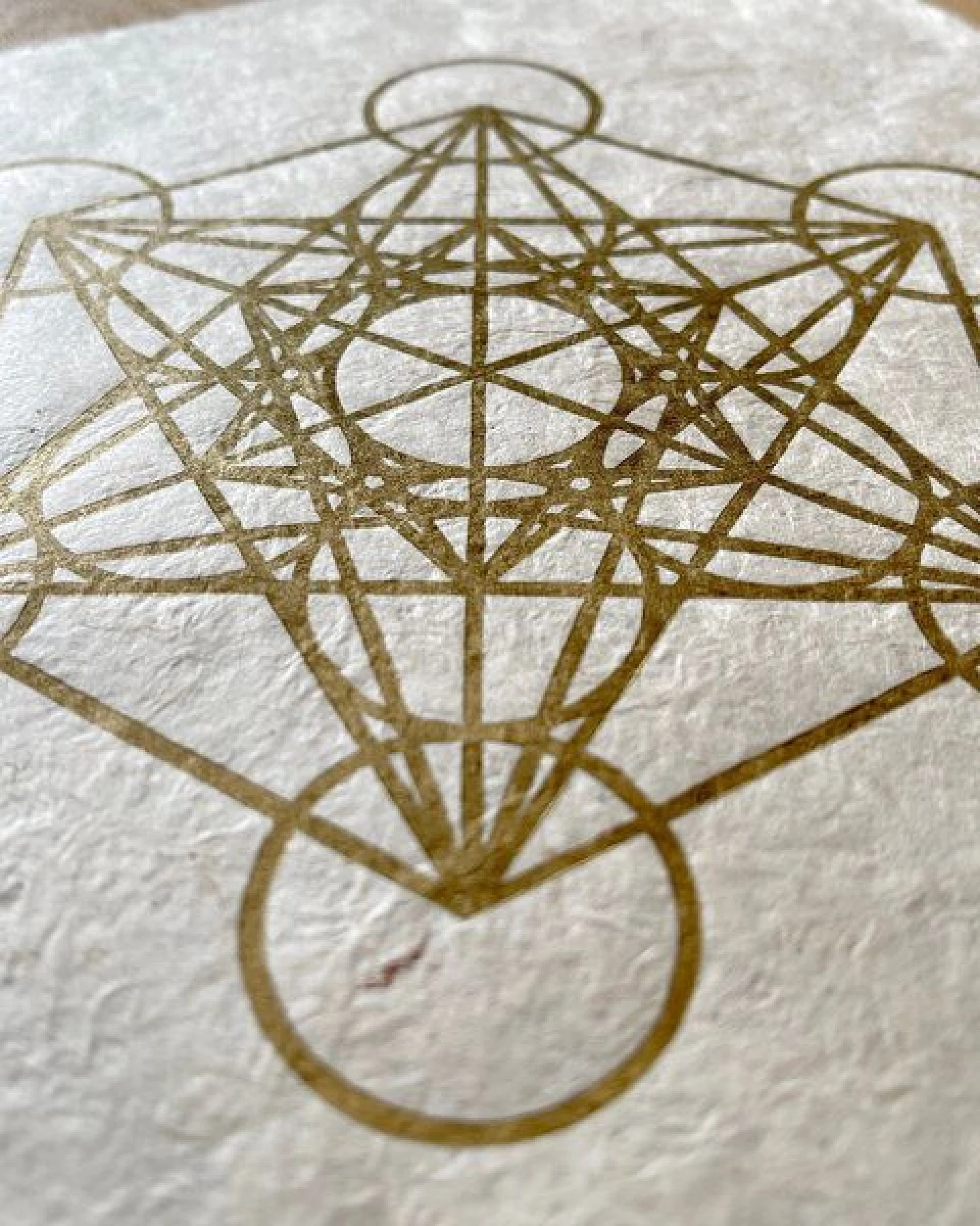 Veskor Cassiopeia METATRON WÜRFEL Heilige Geometrie Linoldruck – Ansicht 4