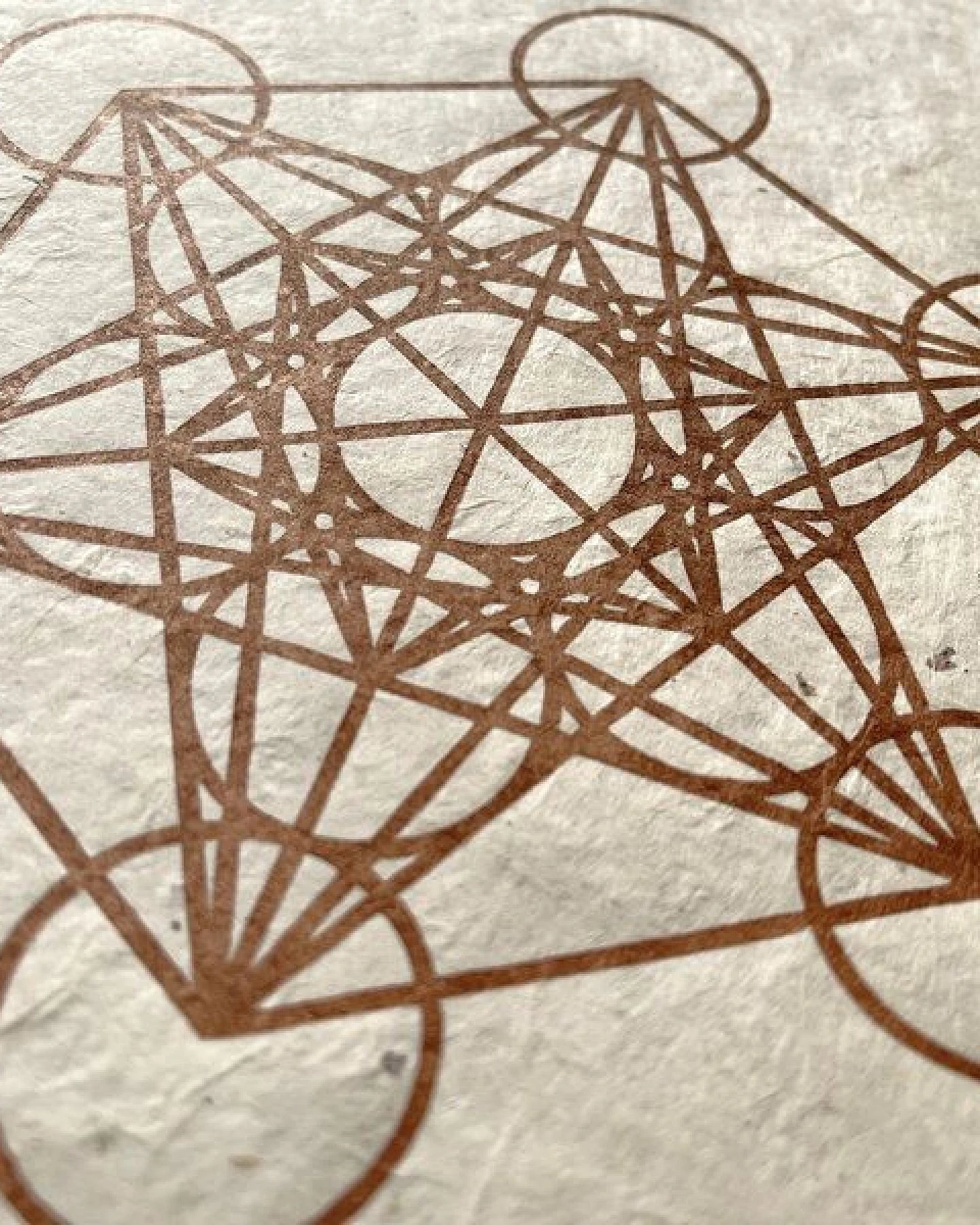 Veskor Cassiopeia METATRON WÜRFEL Heilige Geometrie Linoldruck – Ansicht 4