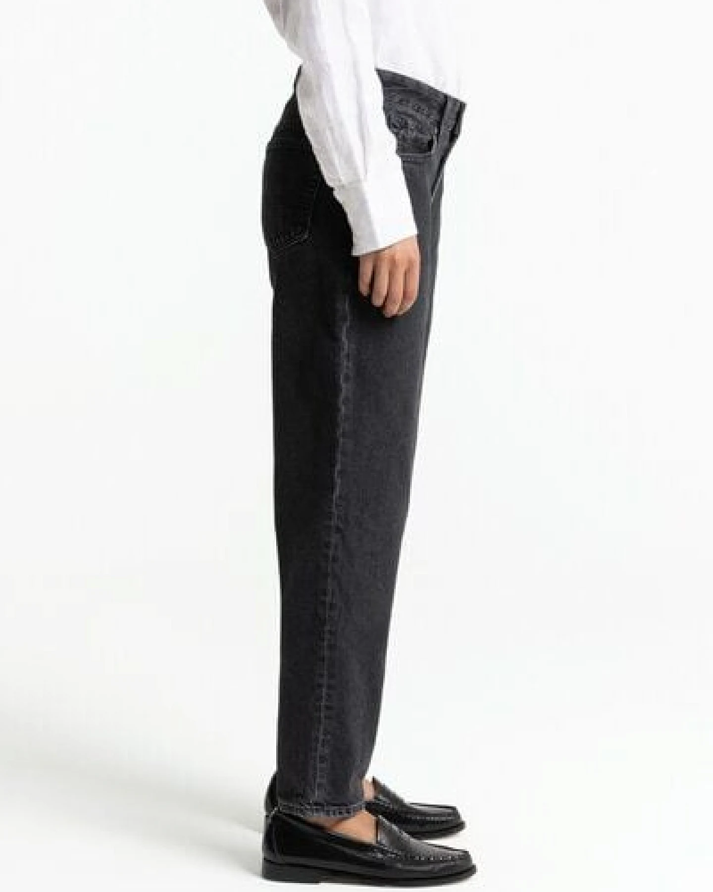 Kings Of Indigo Jeans Caroline Cropped High Rise Tapered Holo Grey Used – Ansicht 3