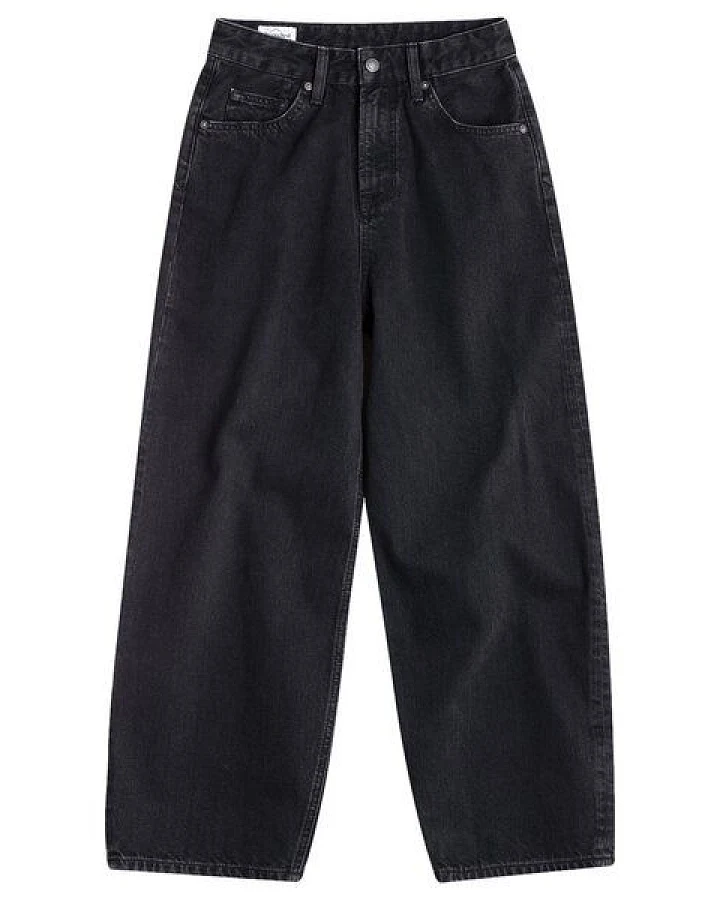 Kings Of Indigo Leila Cropped High Waist Balloon Shape Holo Black Used