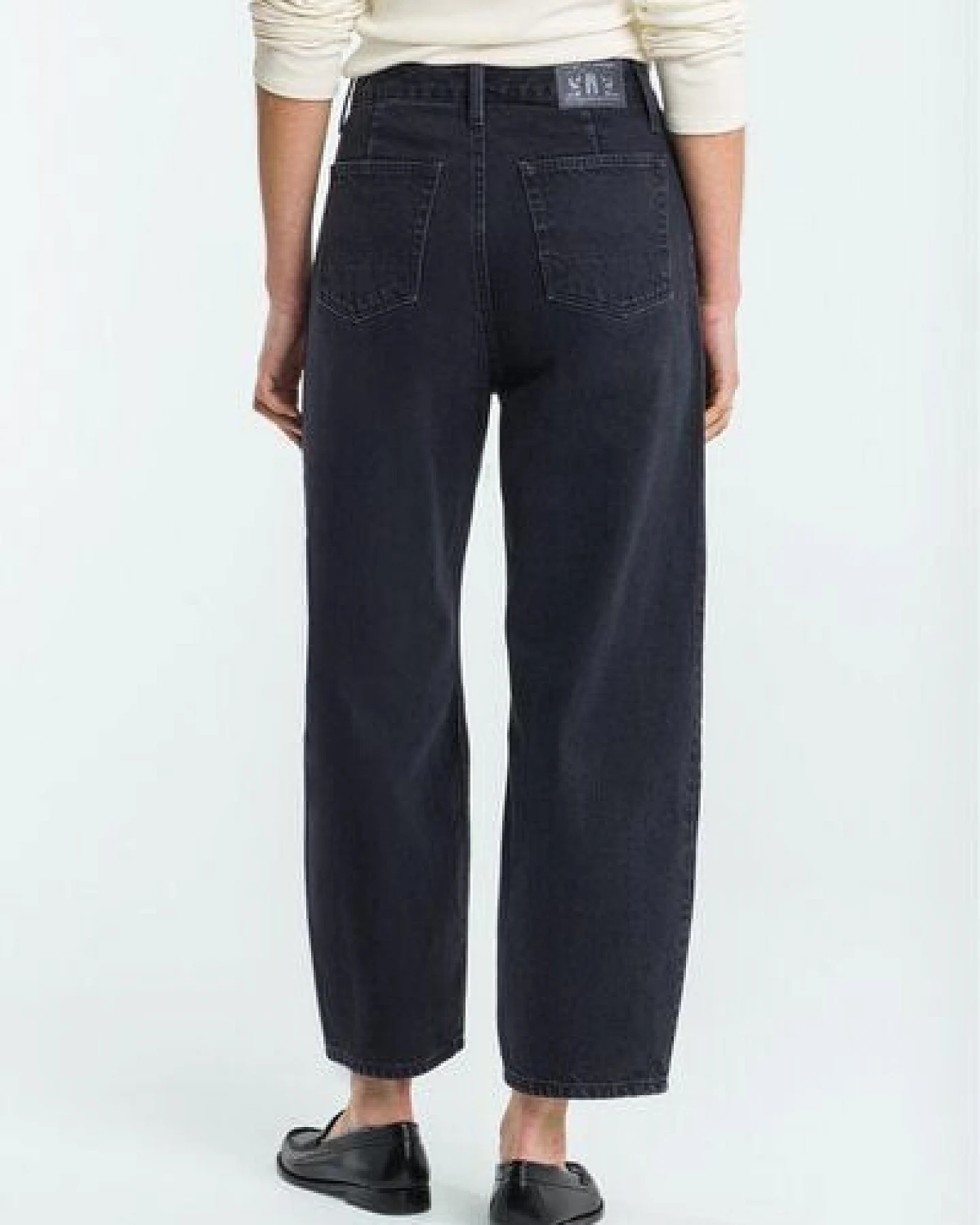 Kings Of Indigo Leila Cropped High Waist Balloon Shape Holo Black Used – Ansicht 3
