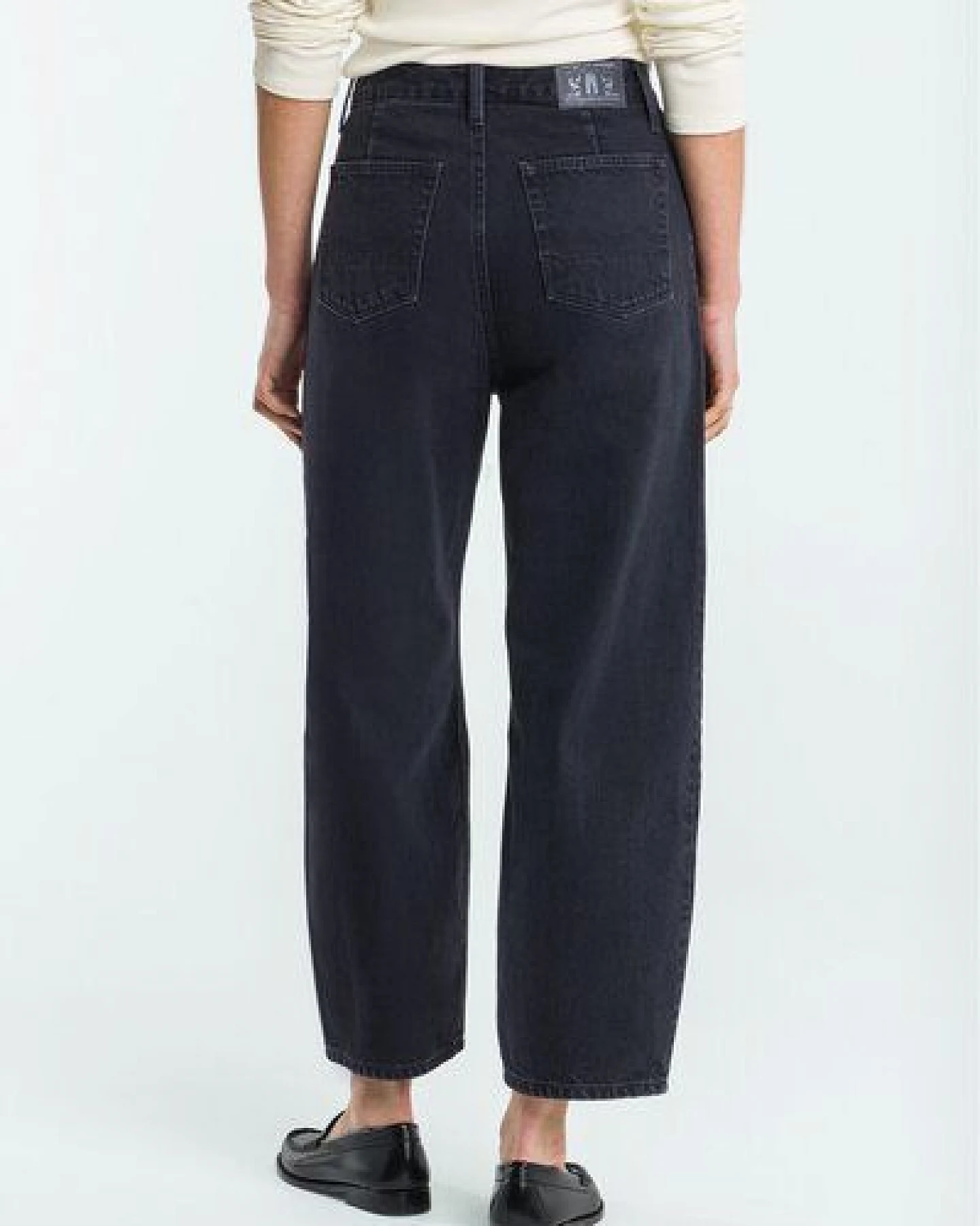 Kings Of Indigo Leila Cropped High Waist Balloon Shape Holo Black Used – Ansicht 3