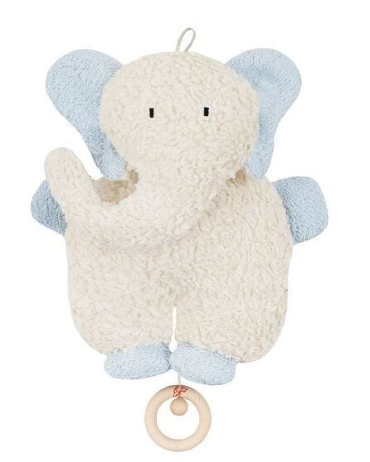 Efie Spieluhr Elefant hellblau, kbA (organic), Made in Germany