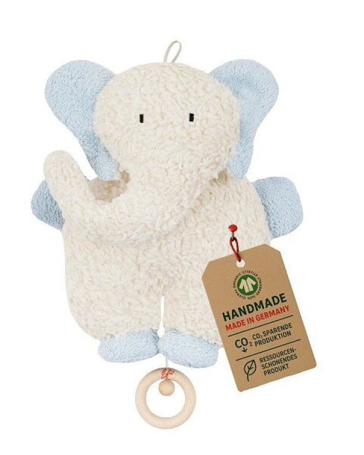 Efie Spieluhr Elefant hellblau, kbA (organic), Made in Germany