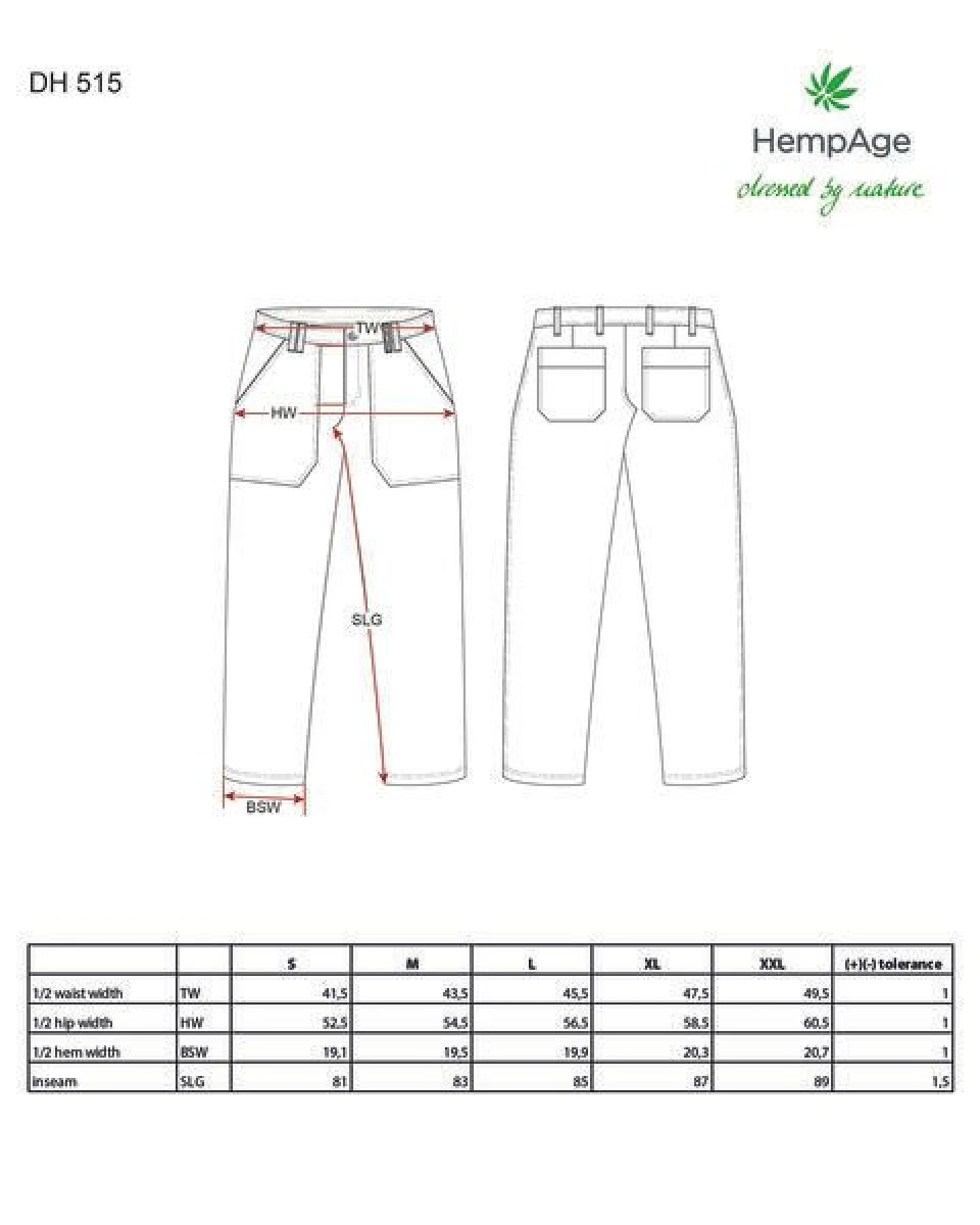 HempAge Herren Hose Pepita Hanf/Biobaumwolle – Ansicht 3