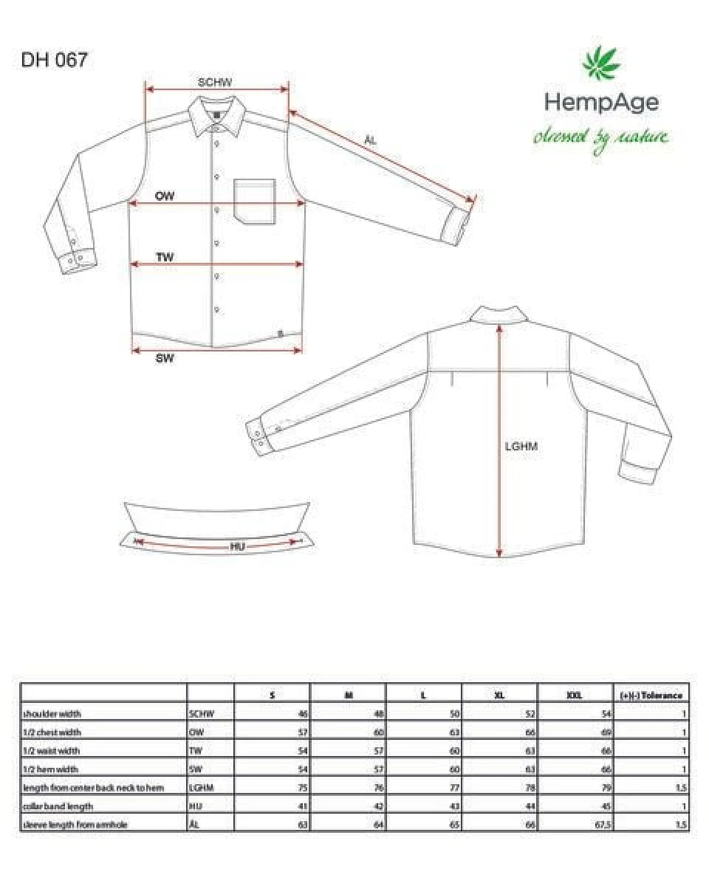 HempAge Herren Freizeithemd Hanf/Biobaumwolle – Ansicht 3