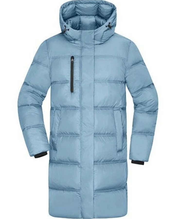 Daiber Damen Puffermantel Wintermantel Winterjacke Steppjacke Kurzmantel mit Kapuze knielang