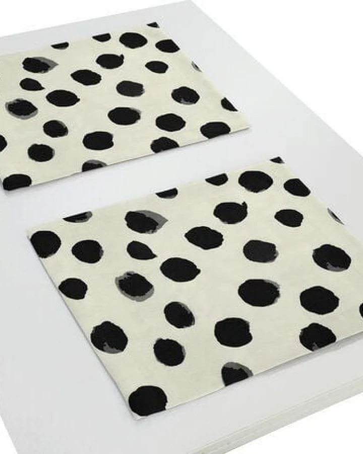 Nature by Adam Tischset 2er Pack aus Leinen und Bio-Baumwolle - Made in Germany - Dots