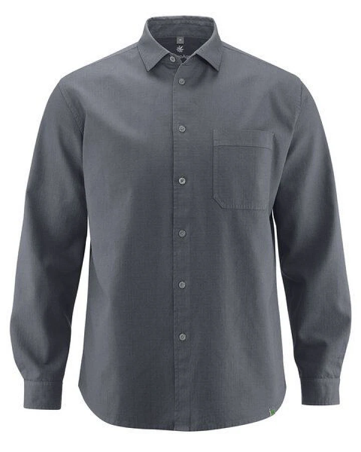HempAge Herren Langarmhemd Hanf/Biobaumwolle