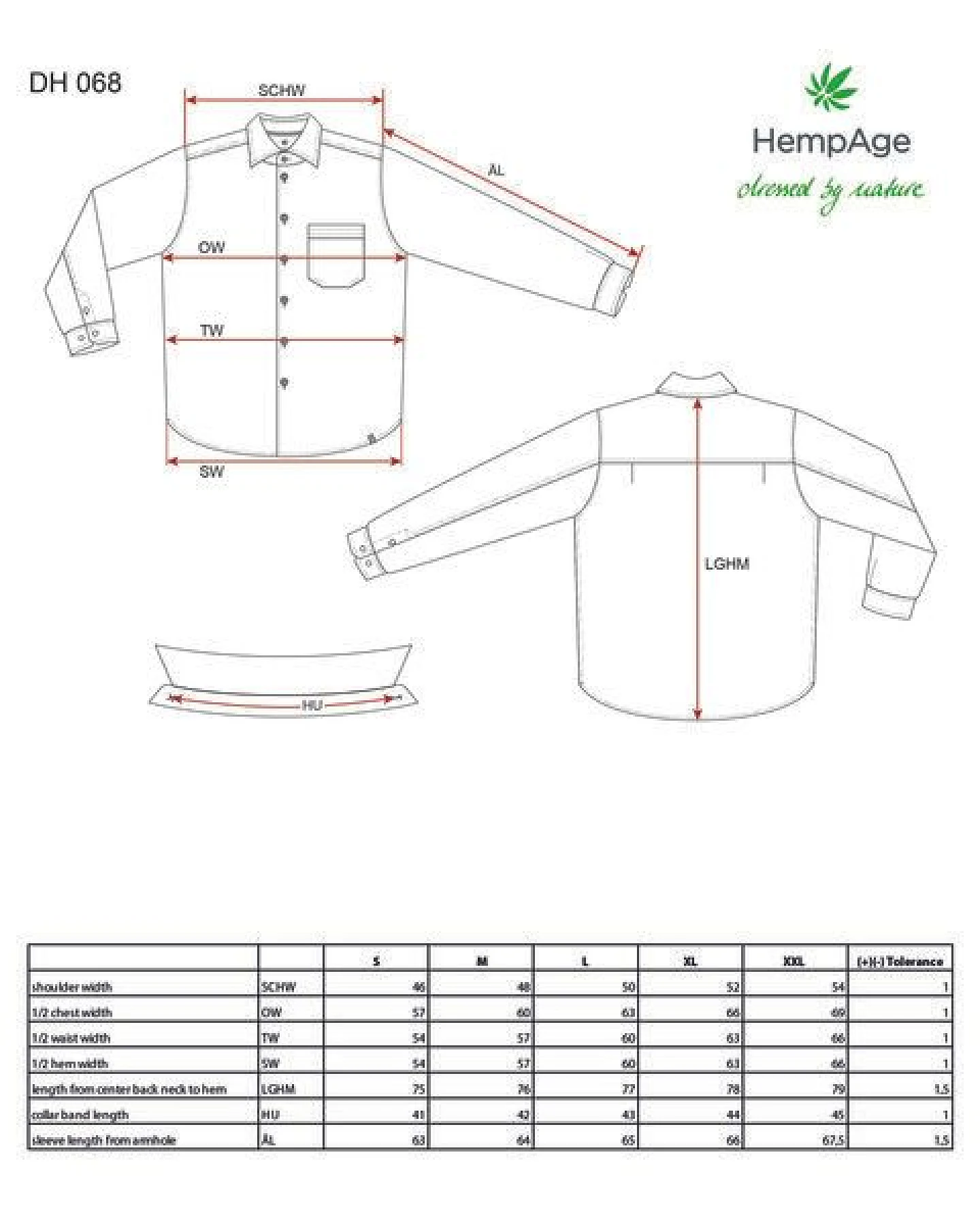 HempAge Herren Langarmhemd Hanf/Biobaumwolle – Ansicht 3
