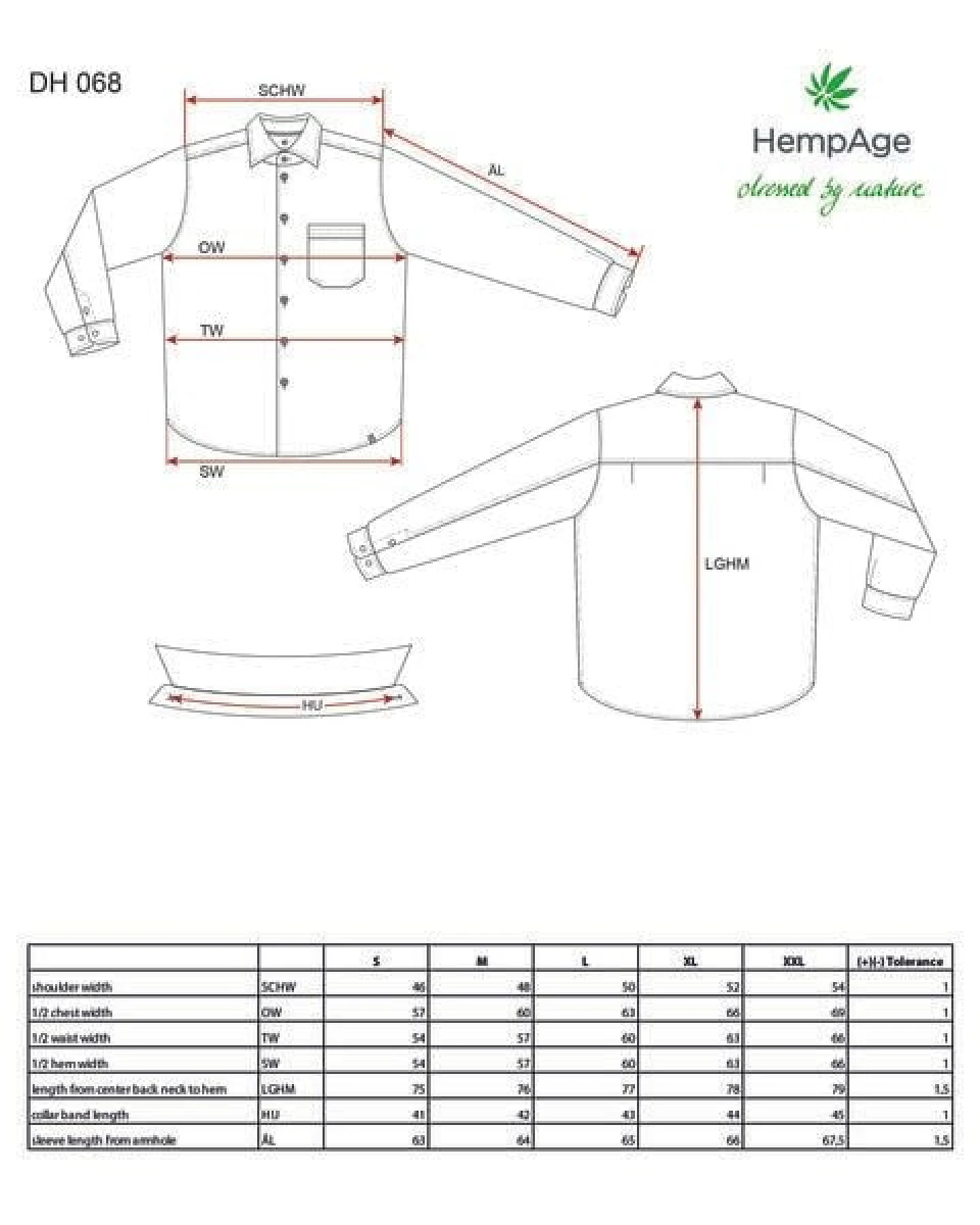 HempAge Herren Langarmhemd Hanf/Biobaumwolle – Ansicht 4
