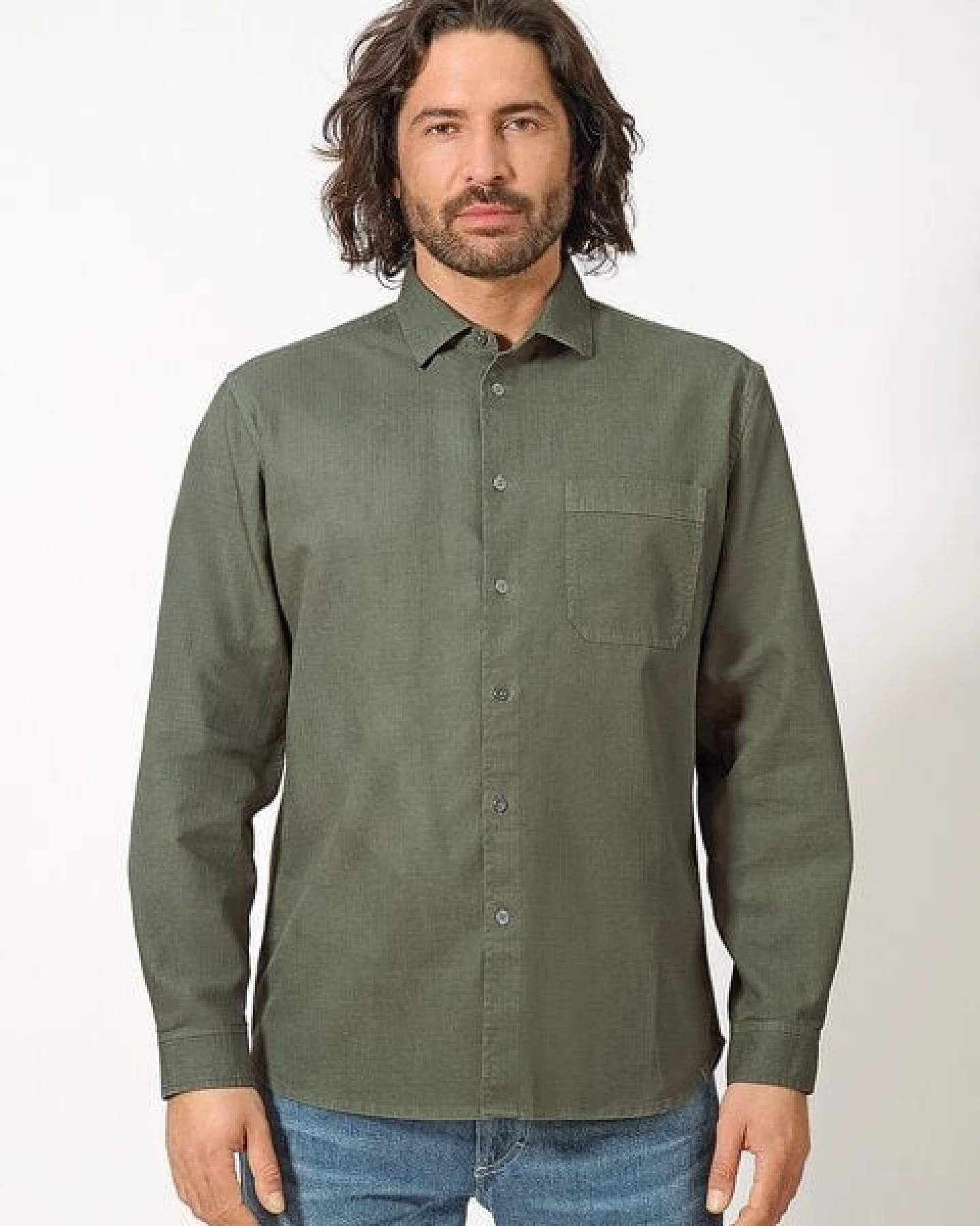 HempAge Herren Langarmhemd Hanf/Biobaumwolle – Ansicht 2