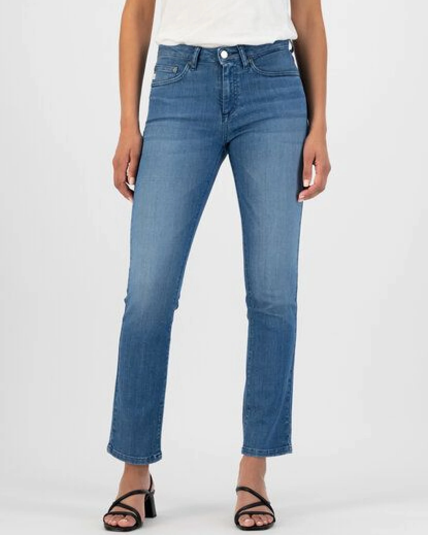 MUD Jeans Jeans Faye Straight Authentic Indigo – Ansicht 2