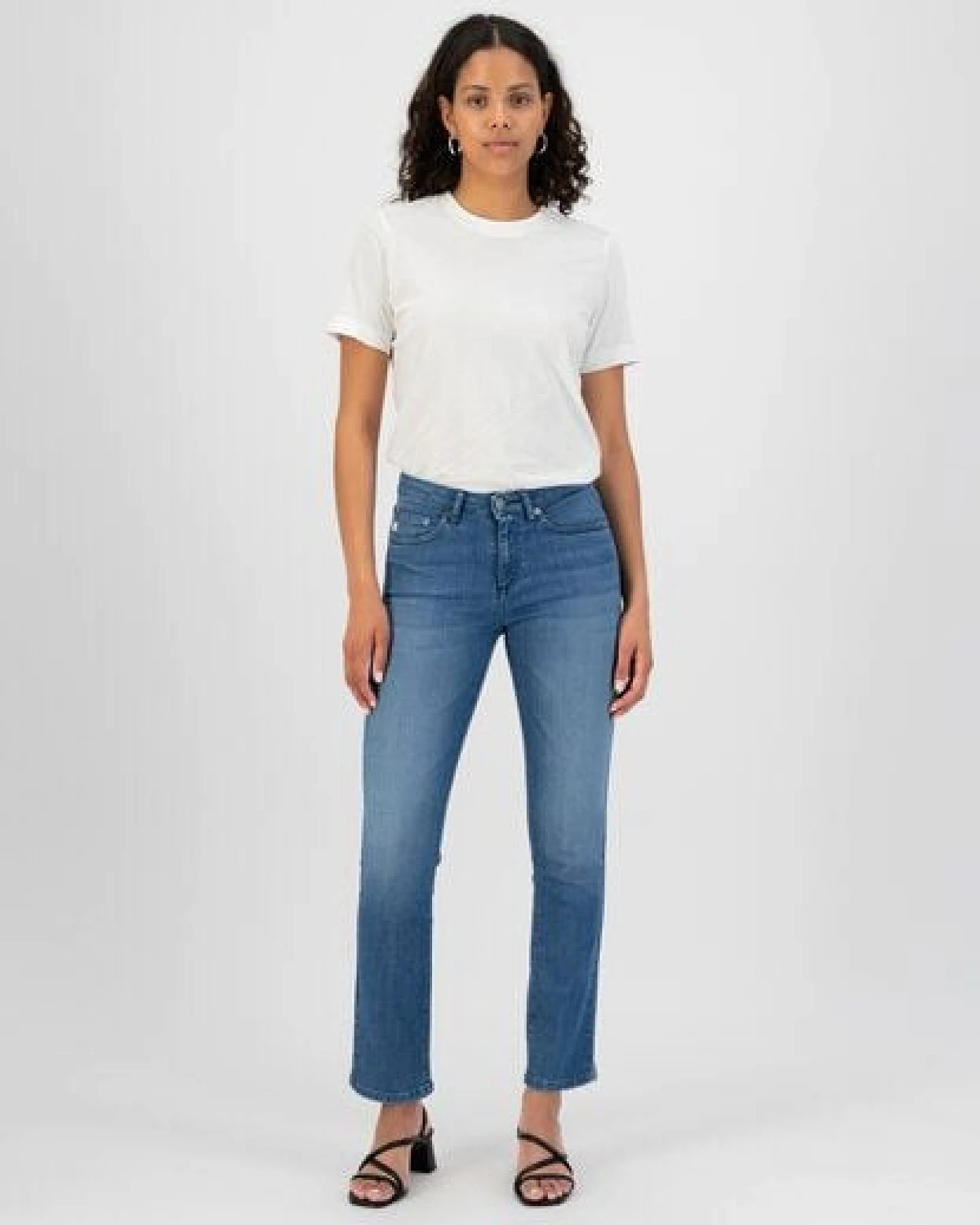 MUD Jeans Jeans Faye Straight Authentic Indigo – Ansicht 4