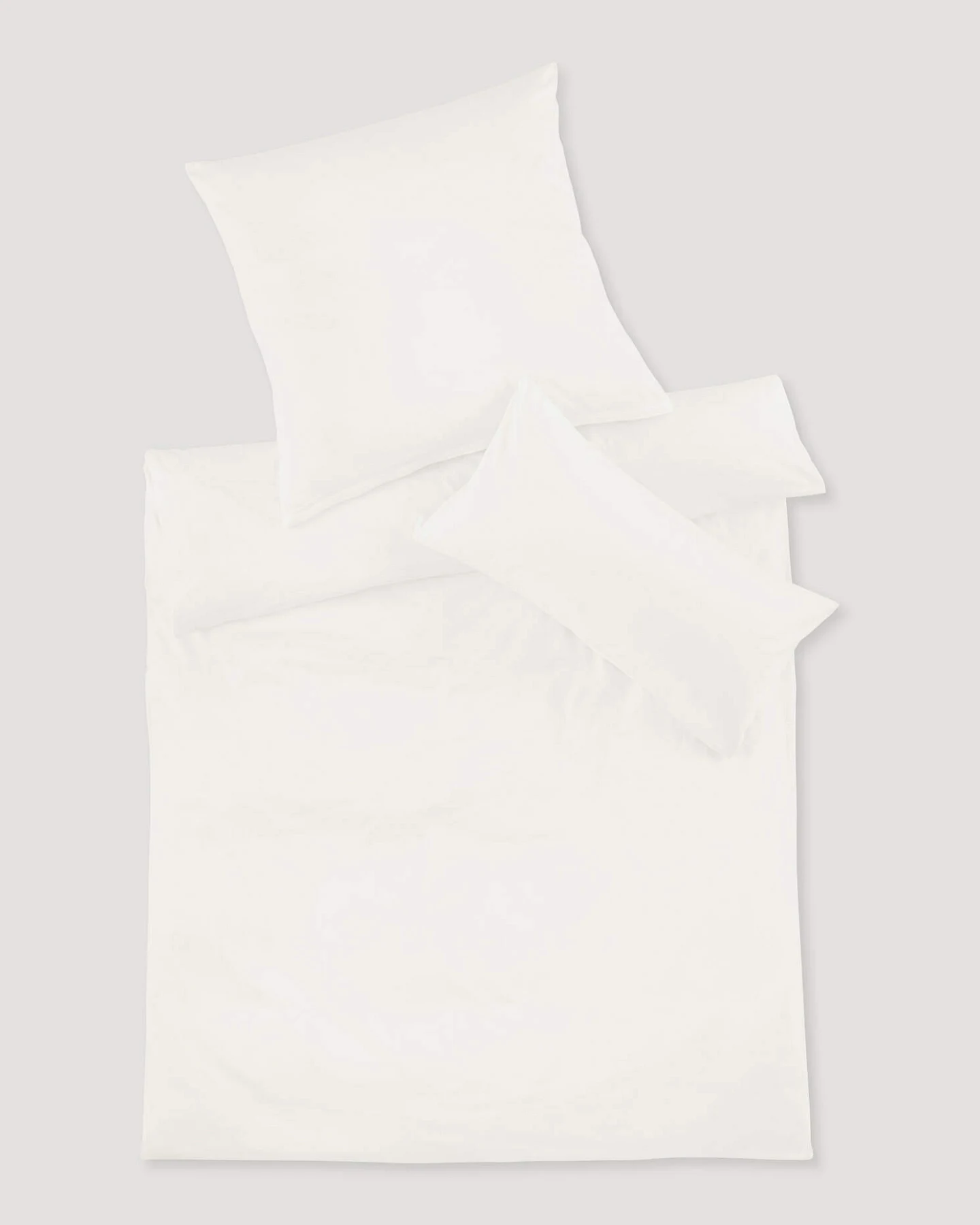 hessnatur Satin Bettwäsche-Set aus Bio-Baumwolle - weiß - Größe 135x200 / 80x80 cm – Ansicht 2