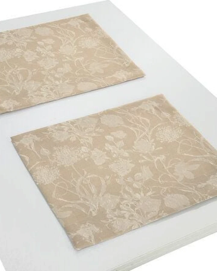 Nature by Adam Tischset 2er Pack aus 100% Bio-Baumwolle - Made in Germany - Flower Cuveé Light