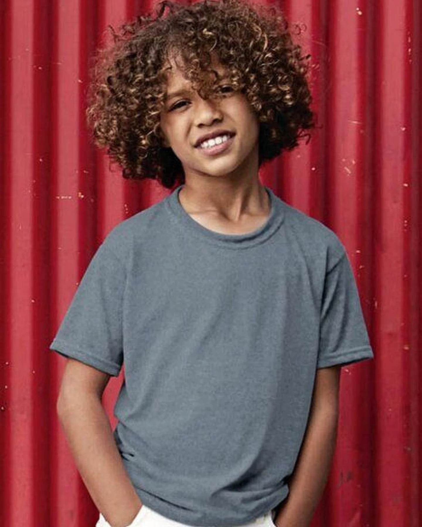 JERZEES Kinder T-Shirt Rundhalsausschnitt Bio - Baumwolle – Ansicht 2