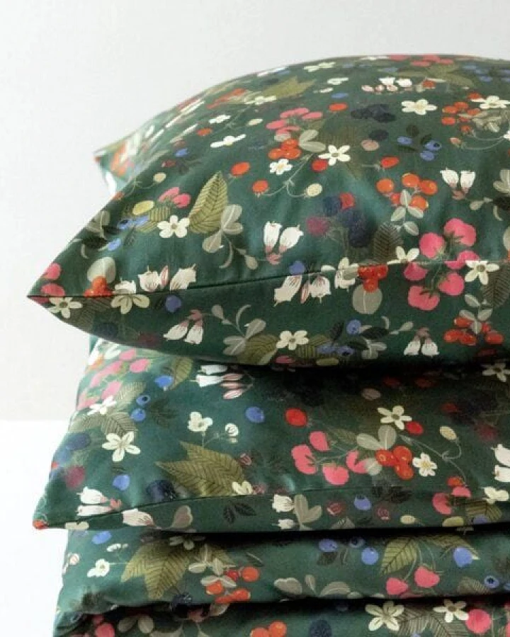 Lesen - Design-Bettwäsche Nachhaltiges Bettwäsche-Set aus 100% BIO-Baumwollsatin - Waldfrüchte