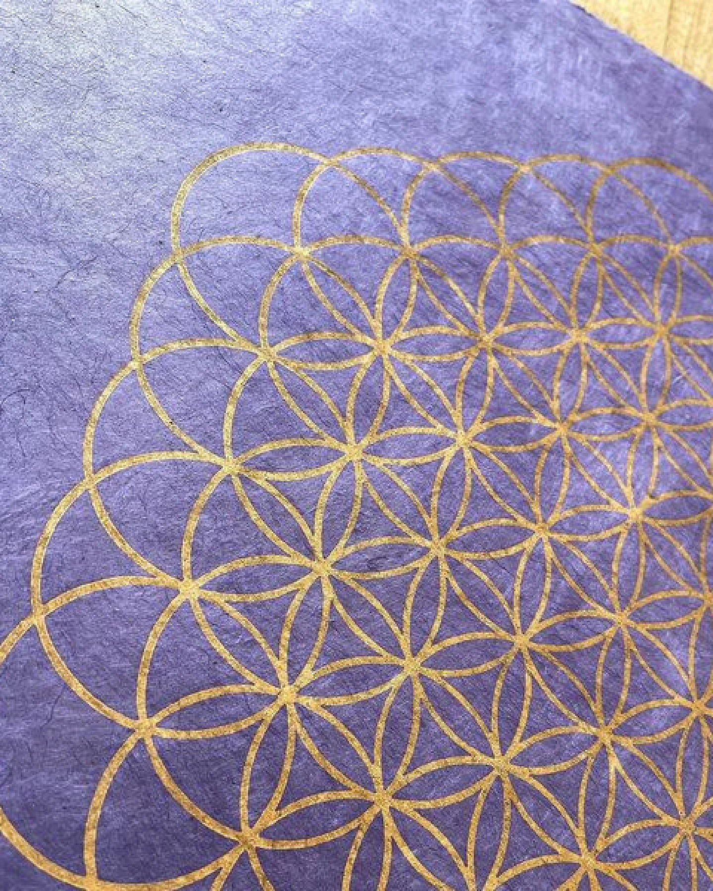 Veskor Cassiopeia BLUME DES LEBENS Heilige Geometrie Linoldruck – Ansicht 2