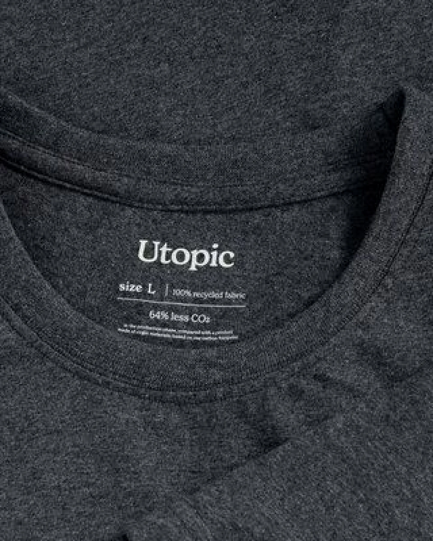 Utopic Unisex T-Shirt aus recycelter Baumwolle und Polyester Rundhals – Ansicht 3